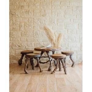 Ensemble de table et chaises en pieds de vigne n°7