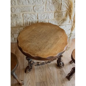 Ensemble de table et chaises en pieds de vigne n°7