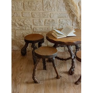 Ensemble de table et chaises en pieds de vigne n°7