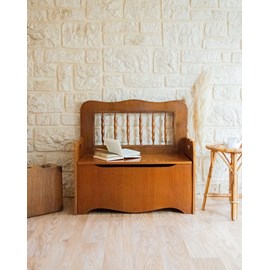 Banc - coffre de rangement en bois n°93