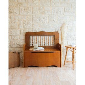 Banc - coffre de rangement en bois n°93