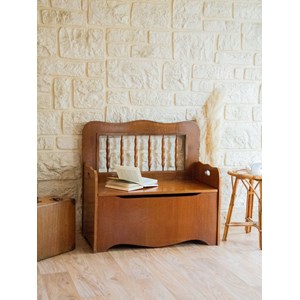 Banc - coffre de rangement en bois n°93