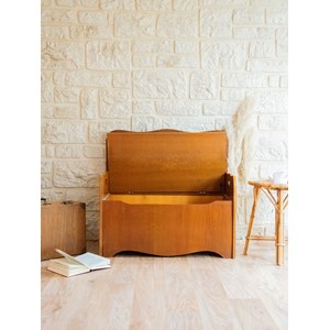 Banc - coffre de rangement en bois n°93