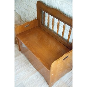 Banc - coffre de rangement en bois n°93