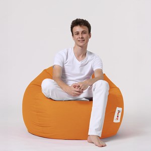 Ohau pouf poire d'extérieur 130x115cm orange