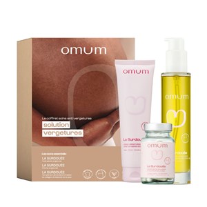 Soin anti vergetures grossesse - coffret solution vergetures - omum