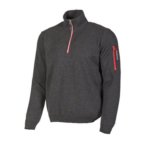 Ivanhoe cardigan hadar demi-zip graphite