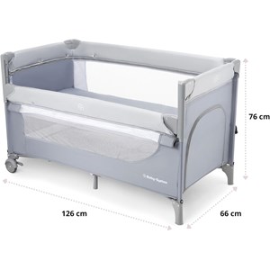 Lit parapluie avec table a` langer, matelas, parois ae´re´es, réglage 4 niveaux