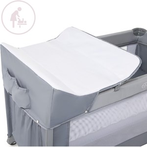 Lit parapluie avec table a` langer, matelas, parois ae´re´es, réglage 4 niveaux