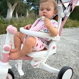 Tricycle bébé évolutif, siège pivotant 360°, vélo enfant, draisienne