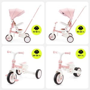Tricycle bébé évolutif, siège pivotant 360°, vélo enfant, draisienne