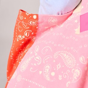 Sac cabas en coton biologique imprimé bandana multicolore