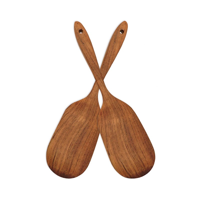 Fabrice - spatule en teck naturel - set de 2
