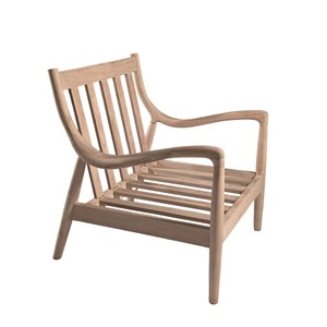 Philadelphie - fauteuil en mindi vernis naturel