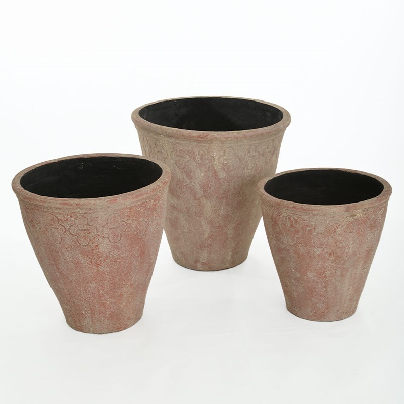 Antik - pots en terre cuite - set de 3