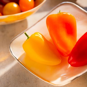 Shell - coupelle carrée en nacre avec un liseré argent sur le bord