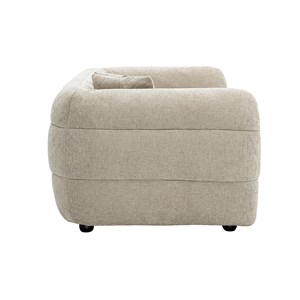 Canapé 3 places en tissu effet velours texturé beige joya