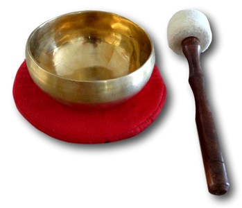 Bol chantant avec mailloche en bois