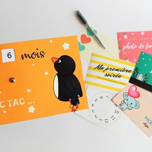 Cartes etapes bébé souvenirs grossesse