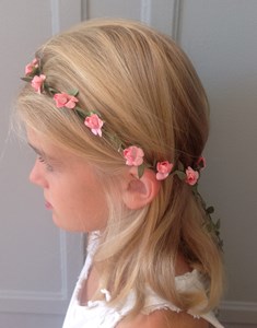 Couronne fleurs roses