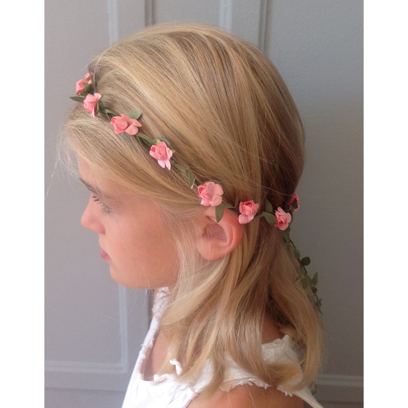 Couronne fleurs roses