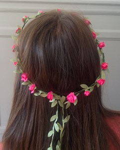 Couronne fleurs fuchsia