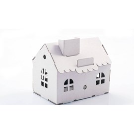Maison tirelire carton blanc