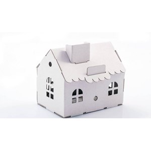 Maison tirelire carton blanc