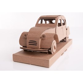 2 cv en carton brun montée