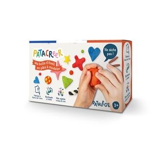 Boite mon atelier d'éveil de 9 couleurs de pâte à modeler qui ne sèche pas