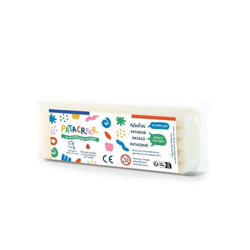 Patalege pain 250g pâte à modeler qui ne sèche pas - blanc