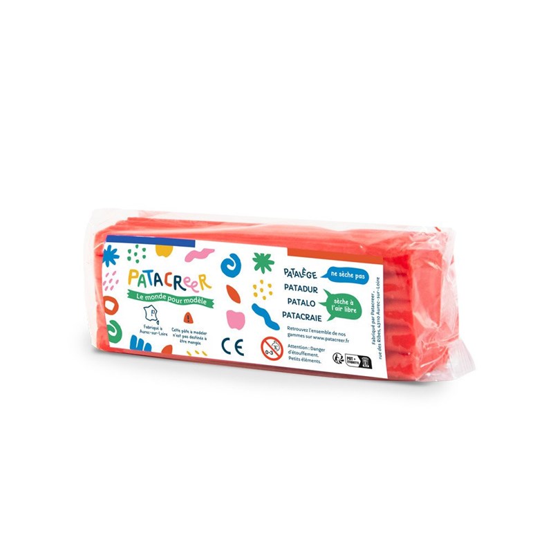 Patalege pain 250g pâte à modeler qui ne sèche pas - rouge