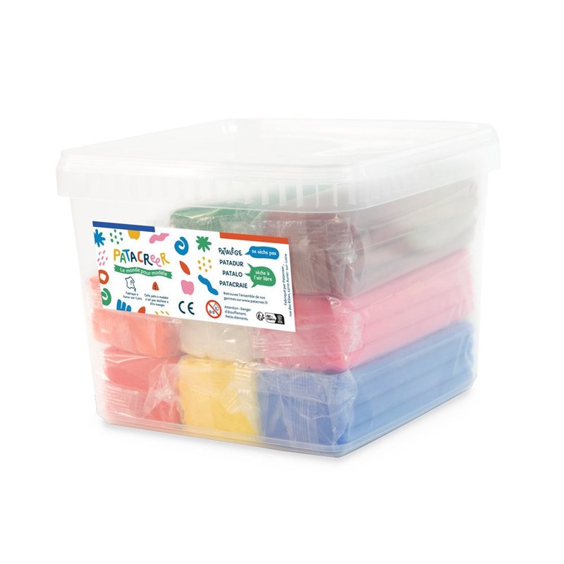 Pat'A Creer - Patalege assortiment pains 8x250g pâte à modeler