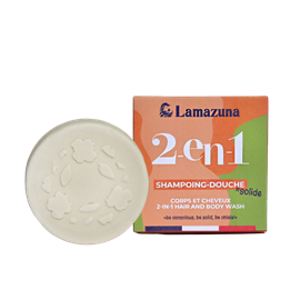 Shampoing-douche solide pour corps et cheveux lamazuna - 2-en-1