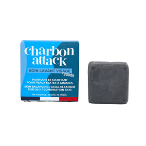 Soin lavant visage solide lamazuna - peaux mixtes & grasses - charbon attack