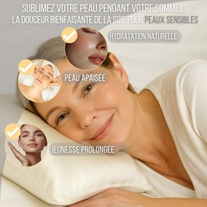 Oreiller anti-âge soie de peau