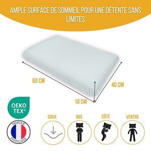 Oreiller sensidoux lyocell peaux sensibles