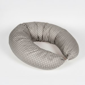 Coussin de grossesse, déhoussable Gris et blanc