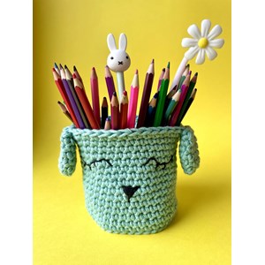 Kit de crochet : 2 kits le pot kawaï et la pochette renard