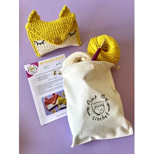 Kit de crochet : 2 kits le pot kawaï et la pochette renard