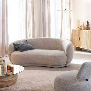 Canapé 3 places tissu bouclette