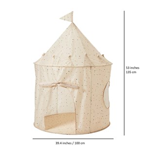 Tente en tissu recyclé terrazzo crème