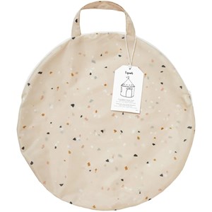 Tente en tissu recyclé terrazzo crème
