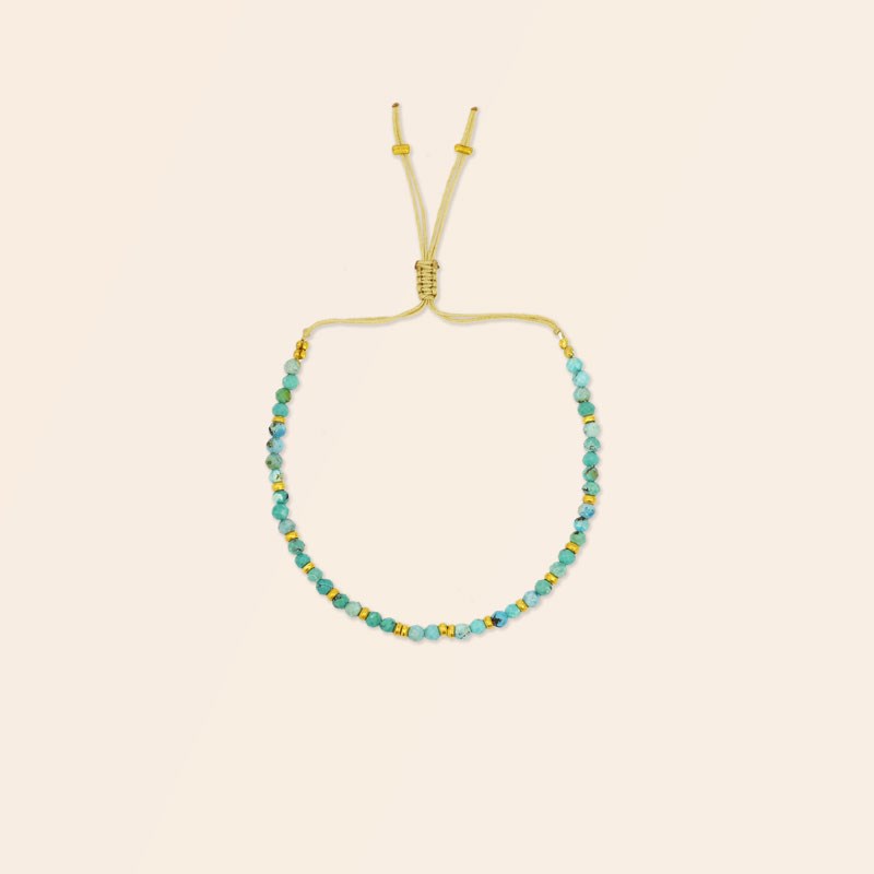 Bracelet pierre de turquoise d'arizona “uranus”