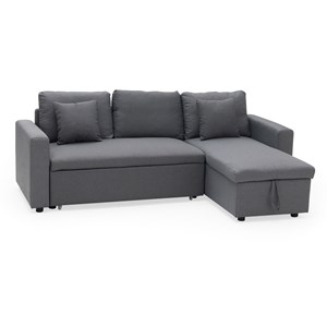Canapé d'angle convertible clark 3 places gris