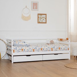 Lit banquette pour enfant 190x90cm avec tiroirs jules