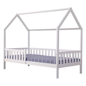 Lit cabane pour enfant 190x90cm blanc marceau