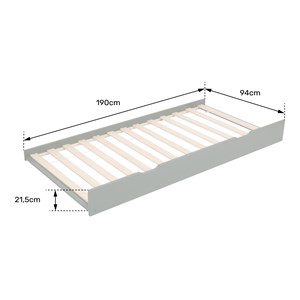 Tiroir-lit blanc marceau