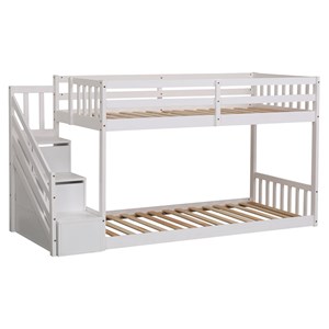 Lits superposés pour enfants 190x90cm blanc celestine