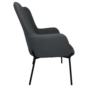 Fauteuil en tissu boucle gris eira